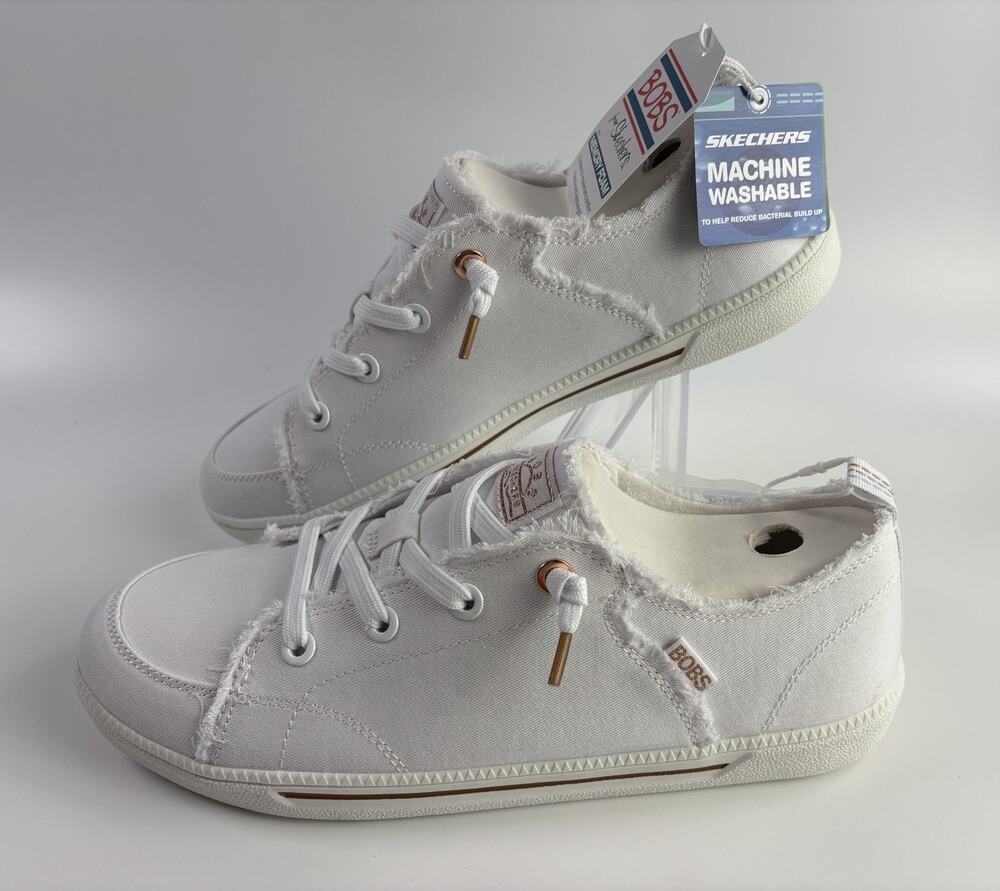 Skechers B Cute 2.0 Shoes Vegan White Sneakers Memory Foam Women's Size 10 NEW
